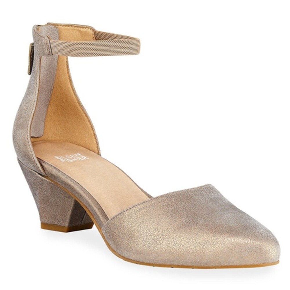 Eileen Fisher Metallic Suede High heel